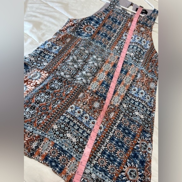 Lulus Halter Neck Boho Print Mini Dress size L - Picture 4 of 5